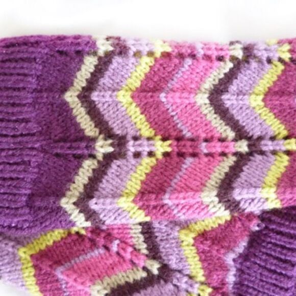 MISSONI FOR TARGET GIRLS L PURPLE RIBBED GLOVES - Picture 5 of 6